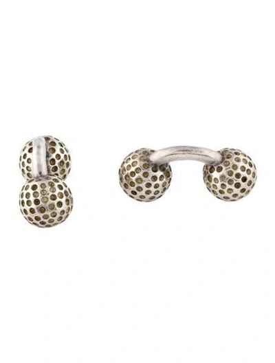 Pre-owned Hermes Vintage Golf Ball Cufflinks In Multi