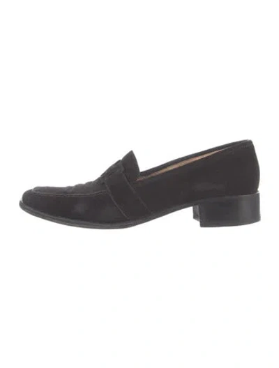 Pre-owned Hermes Vintage H Logo Loafers In Black