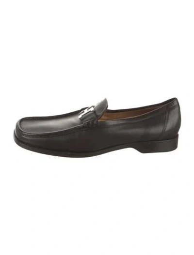 Pre-owned Hermes Vintage H Logo Loafers In Brown