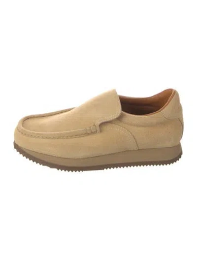 Pre-owned Hermes Vintage H Logo Loafers In Neutrals