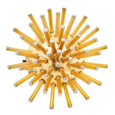 Pre-owned Hermes Vintage  Gold Washed Silver Sputnik Style Coat Clip Or Brooch In Multi