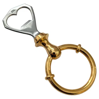 Pre-owned Hermes Vintage  Horse Bit Bottle Opener C.1970 In Gold