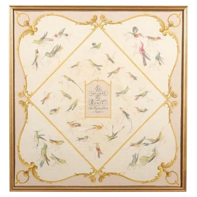 Pre-owned Hermes Vintage Hermès Hummingbird Scarf In Brown