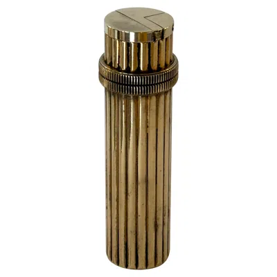 Pre-owned Hermes Vintage  “lipstick” Lighter Working In Brown