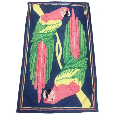 Pre-owned Hermes Vintage Hermès Pink Parrots Beach Towel