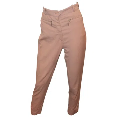 Pre-owned Hermes Vintage High Waisted Mauve Riding Pants - Size 36 - Circa 1990's In Brown