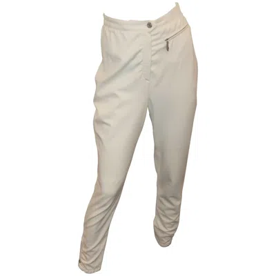 Pre-owned Hermes Vintage Ivory High Waisted Riding Pants - 34 - Circa 1990's In White