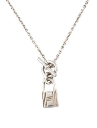 Pre-owned Hermes Vintage Kelly Cadenas Pendant Necklace, 15.75" In Multi