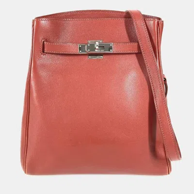 Pre-owned Hermes Vintage Kelly Sport Mm Brown Courchevel Leather Shoulder Bag
