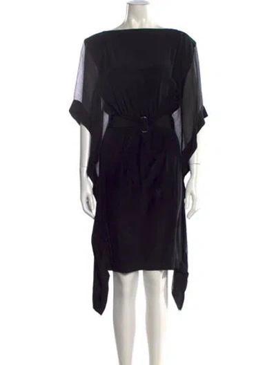 Pre-owned Hermes Vintage Knee-length Dress In Black