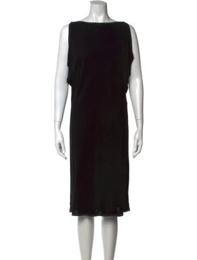 Pre-owned Hermes Vintage Knee-length Dress In Black