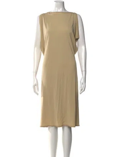 Pre-owned Hermes Vintage Knee-length Dress In Neutral