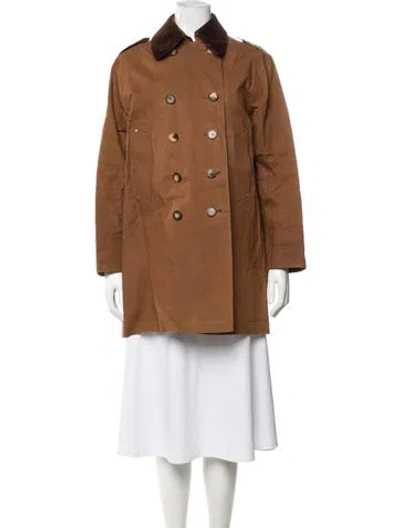 Pre-owned Hermes Vintage Late 1980's - Early 1990's Coat In Brown