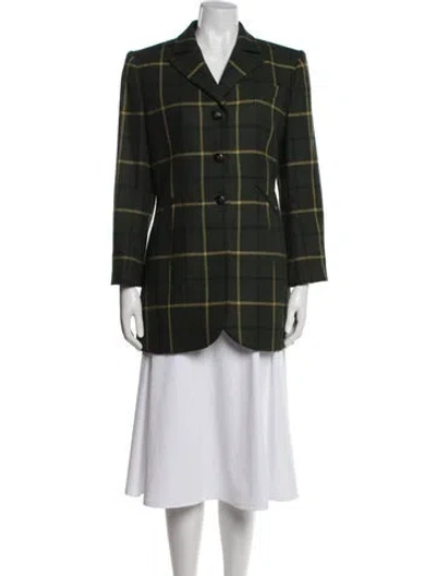 Pre-owned Hermes Vintage Late 1980's - Early 1990's Coat In Green