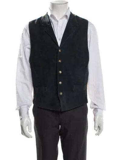 Pre-owned Hermes Vintage Late 1980's - Early 1990's Suit Vest In Blue