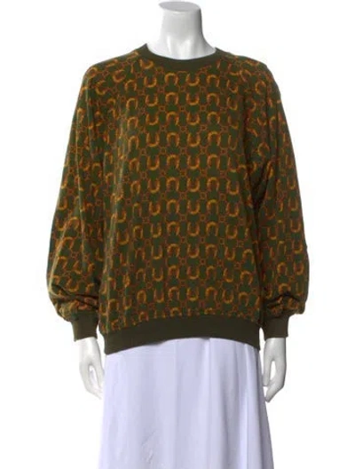 Pre-owned Hermes Vintage Late 1980's - Early 1990's Sweatshirt In Green