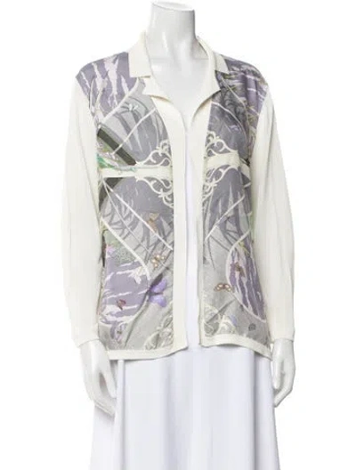 Pre-owned Hermes Vintage Late 1990's - Early 2000's Blouse In White
