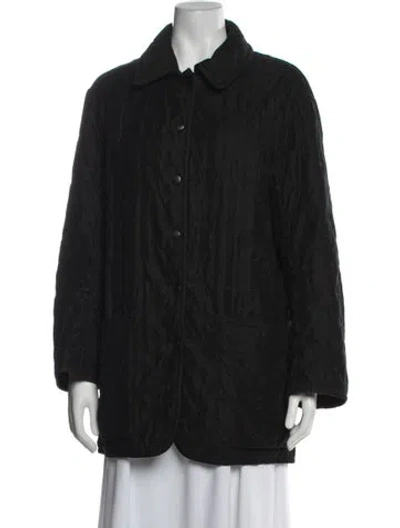 Pre-owned Hermes Vintage Late 1990's - Early 2000's Coat In Black