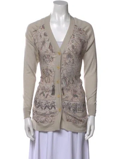 Pre-owned Hermes Vintage Late 1990's - Early 2000's Sweater In Neutral