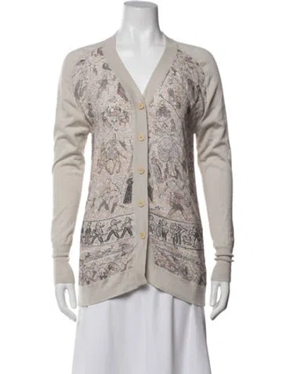 Pre-owned Hermes Vintage Late 1990's - Early 2000's Sweater In Neutrals