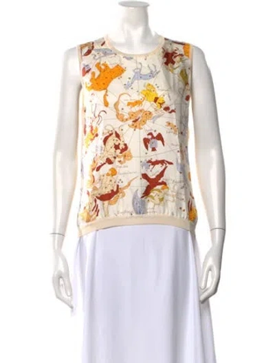 Pre-owned Hermes Vintage Late 1990's - Early 2000's Top In Neutral