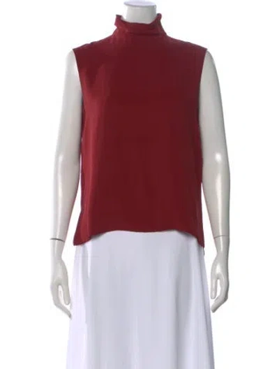 Pre-owned Hermes Vintage Late 1990's - Early 2000's Top In Red