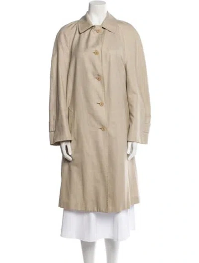 Pre-owned Hermes Vintage Late 1990's - Early 2000's Trench Coat In Neutral