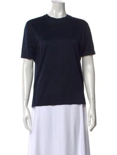 Pre-owned Hermes Vintage Late 1990's - Early 2000's T-shirt In Blue