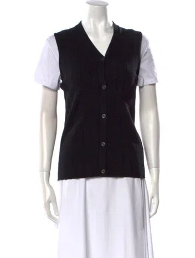 Pre-owned Hermes Vintage Late 1990's - Early 2000's Vest In Black