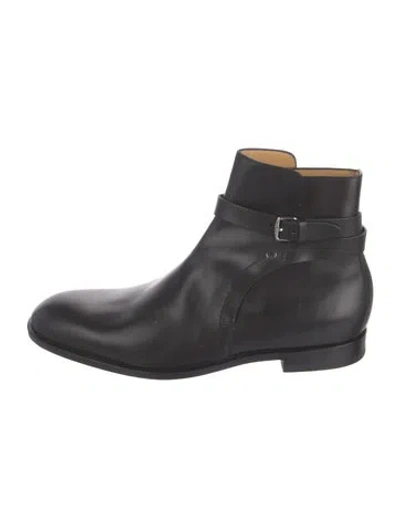 Pre-owned Hermes Vintage Leather Boots In Black