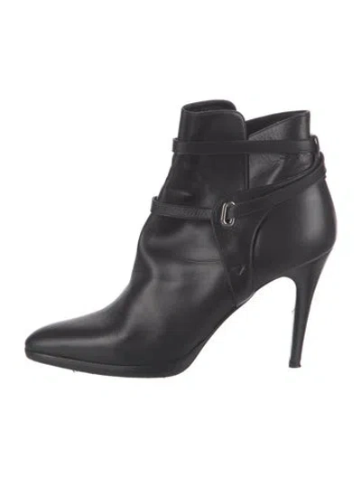 Pre-owned Hermes Vintage Leather Boots In Black