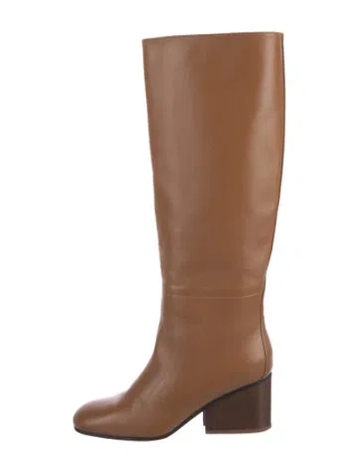 Pre-owned Hermes Vintage Leather Riding Boots In Brown