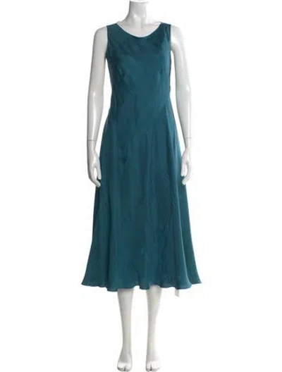 Pre-owned Hermes Vintage Long Dress In Blue