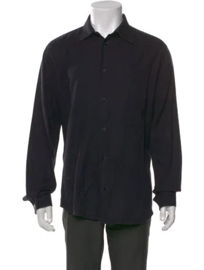 Pre-owned Hermes Vintage Long Sleeve Shirt In Blue