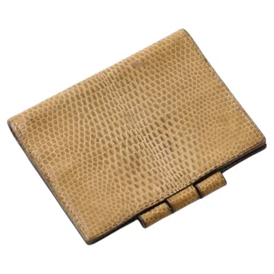Pre-owned Hermes Vintage Midcentury Hermès Lizard Pocket Agenda In Brown