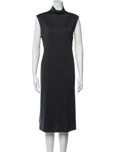 Pre-owned Hermes Vintage Midi Length Dress In Blue