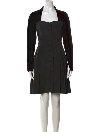 Pre-owned Hermes Vintage Mini Dress In Black