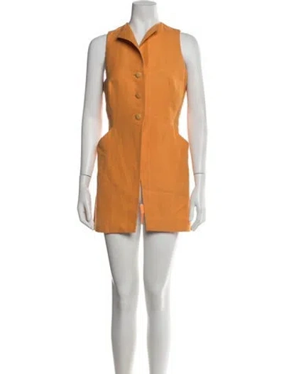 Pre-owned Hermes Vintage Mini Dress In Orange
