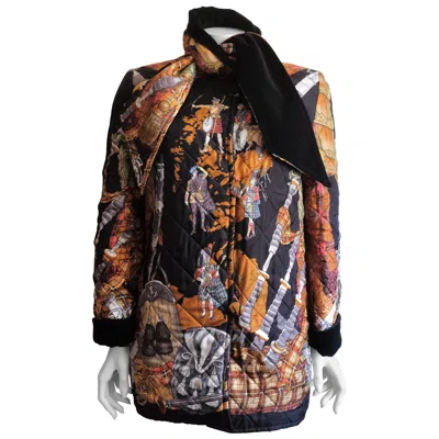 Pre-owned Hermes Hermès - Vintage Philippe Ledoux Double-face Silk Jacket, "scotland" In Black