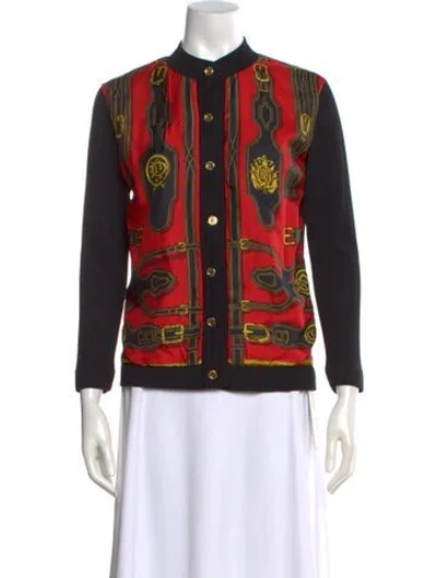 Pre-owned Hermes Vintage Silk Sweater In Red