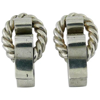 Pre-owned Hermes Hermès Vintage Silver Cufflinks