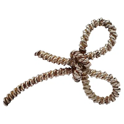 Pre-owned Hermes Hermès Vintage Silver Knot Brooch, Twisted Rope Design, 800/1000 Silver In Multi