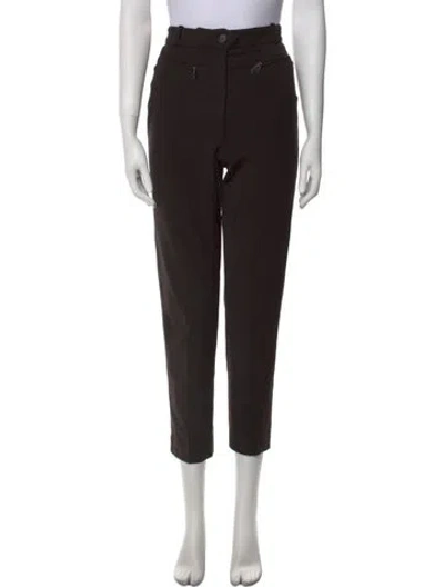 Pre-owned Hermes Vintage Straight Leg Pants In Black