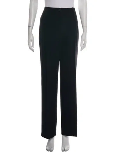 Pre-owned Hermes Vintage Straight Leg Pants In Black