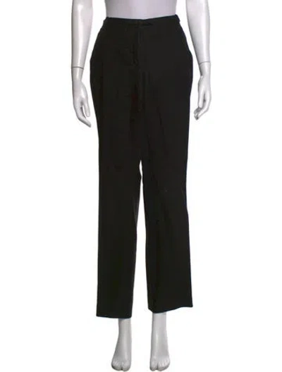 Pre-owned Hermes Vintage Straight Leg Pants In Black