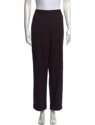 Pre-owned Hermes Vintage Straight Leg Pants In Brown