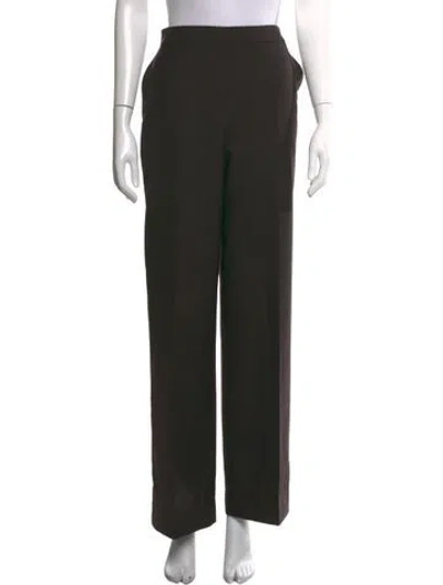 Pre-owned Hermes Vintage Straight Leg Pants In Brown