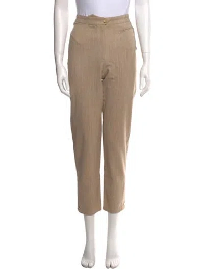 Pre-owned Hermes Vintage Straight Leg Pants In Neutral