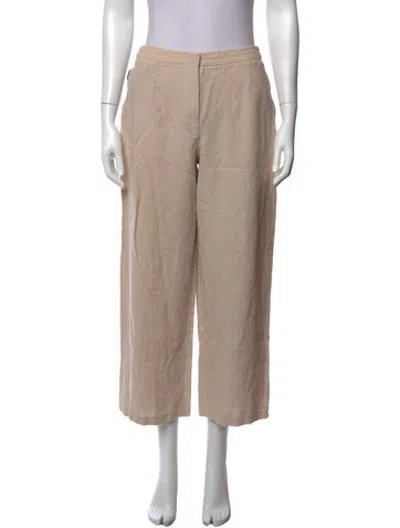 Pre-owned Hermes Vintage Straight Leg Pants In Neutrals