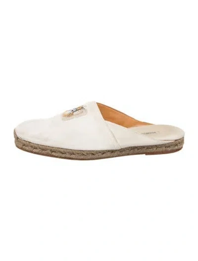Pre-owned Hermes Vintage Tigre Royal Espadrilles In Neutral